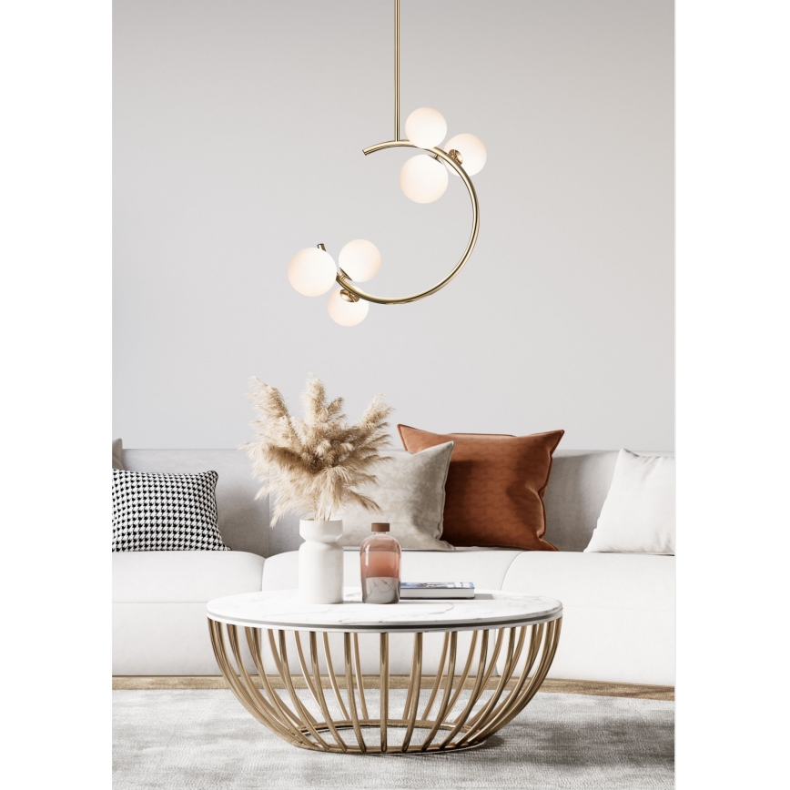 Zuma Line - Chandelier on a pole 6xG9/33W/230V gold
