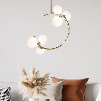Zuma Line - Chandelier on a pole 6xG9/33W/230V gold