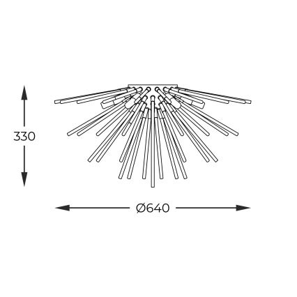 Zuma Line - Surface-mounted chandelier 6xG9/42W/230V gold