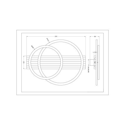 Zuma Line - LED Ceiling Light LED/40W/230V