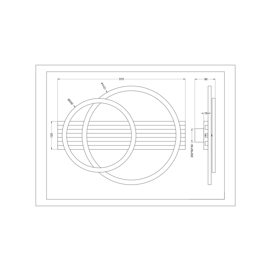 Zuma Line - LED Ceiling Light LED/40W/230V