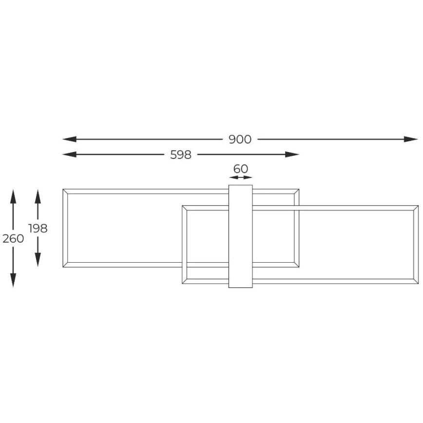 Zuma Line - LED Ceiling light LED/39W/230V 3000K black/pine