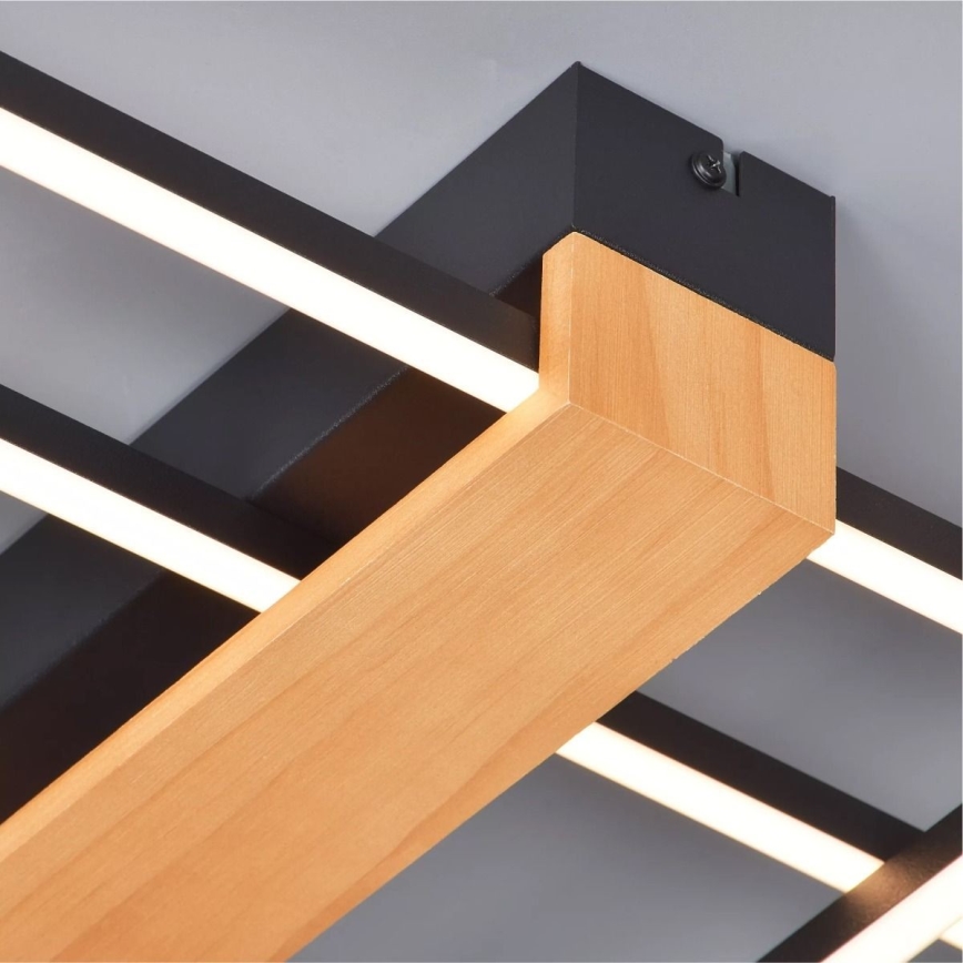 Zuma Line - LED Ceiling light LED/39W/230V 3000K black/pine