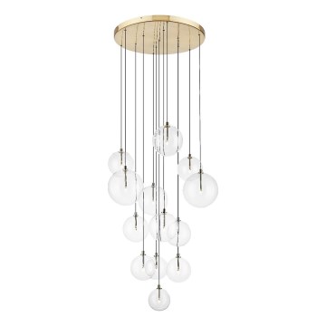 Zuma Line - Cable-suspended chandelier 13xG9/2W/230V gold