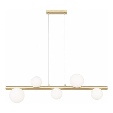 Zuma Line - Cable-Suspended Chandelier 5xG9/33W/230V Gold