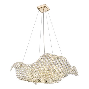 Zuma Line - Cable-suspended chandelier 8xG9/42W/230V, gold finish