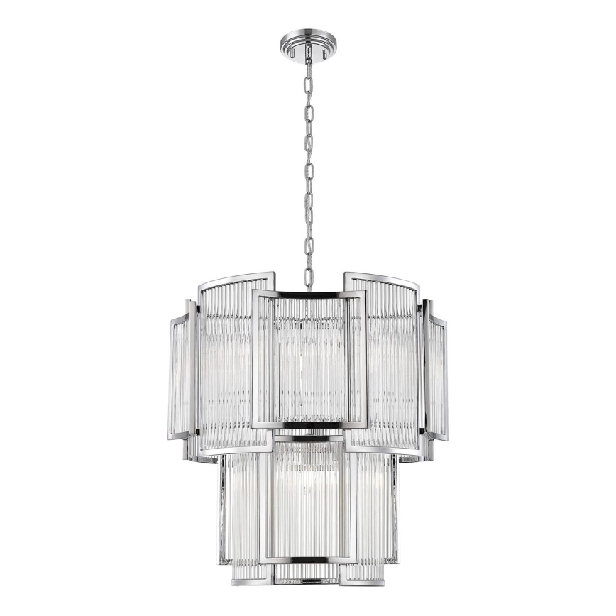 Zuma Line - Chandelier on a chain 8xE14/60W/230V shiny chrome