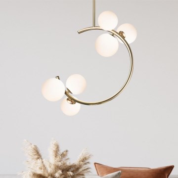 Zuma Line - Chandelier on a pole 6xG9/33W/230V gold