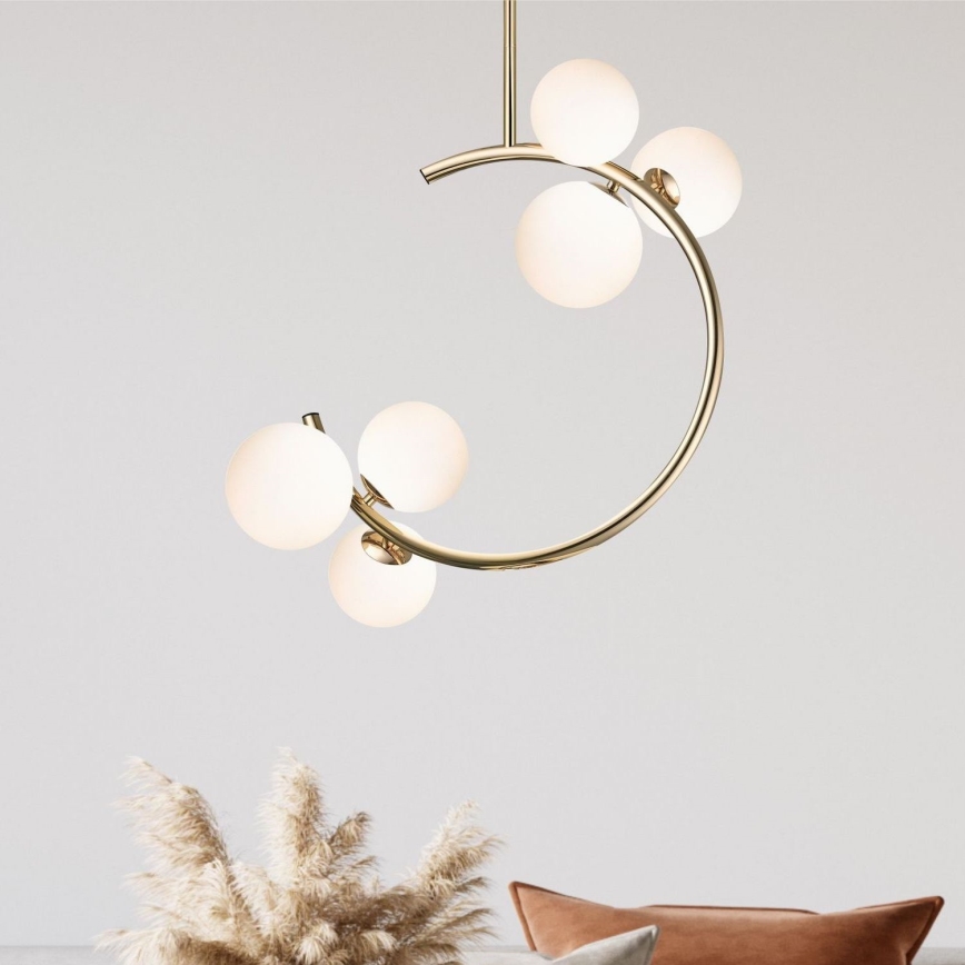 Zuma Line - Chandelier on a pole 6xG9/33W/230V gold