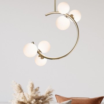 Zuma Line - Chandelier on a pole 6xG9/33W/230V gold