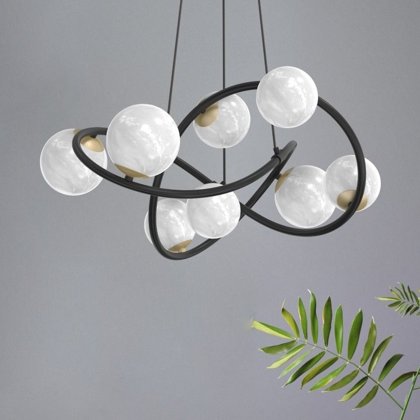 Zuma Line - Chandelier on a string 8xG9/3,5W/230V black