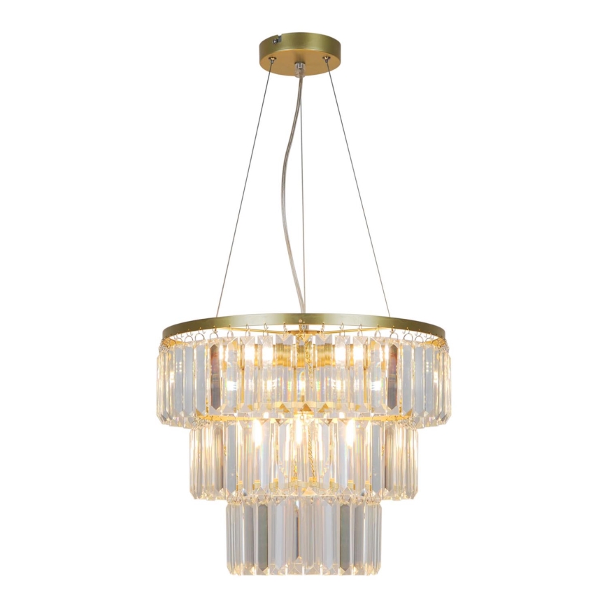 Zuma Line - Crystal chandelier on a string 4xE14/40W/230V gold