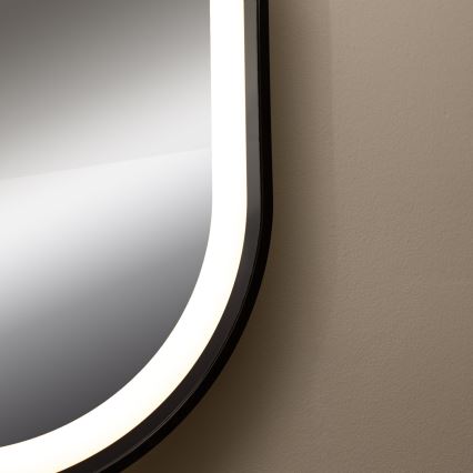 Zuma Line - LED Bathroom wall mirror with a backlight LED/24W/230V 3000/4000/6000K 70x50 cm IP44 black