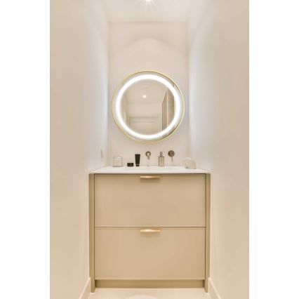 Zuma Line - LED Bathroom wall mirror with a backlight LED/24W/230V 3000/4000/6000K d. 60 cm IP44 gold