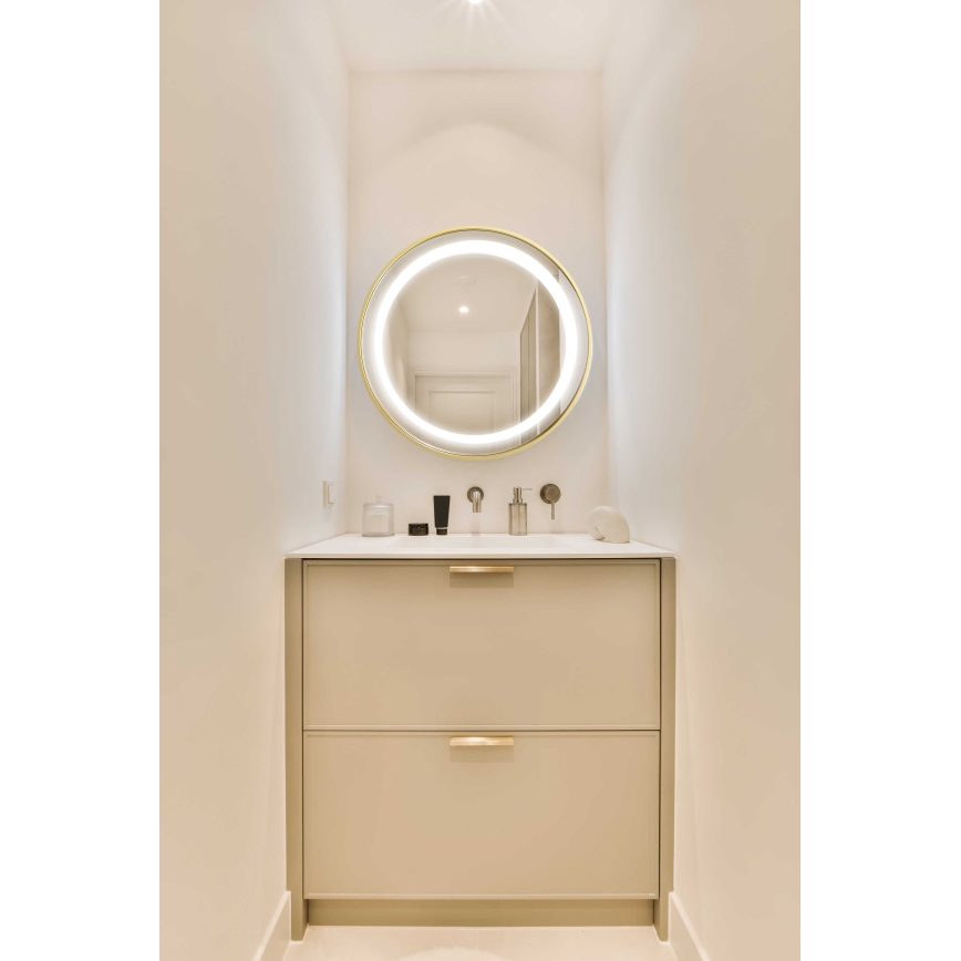 Zuma Line - LED Bathroom wall mirror with a backlight LED/24W/230V 3000/4000/6000K d. 60 cm IP44 gold