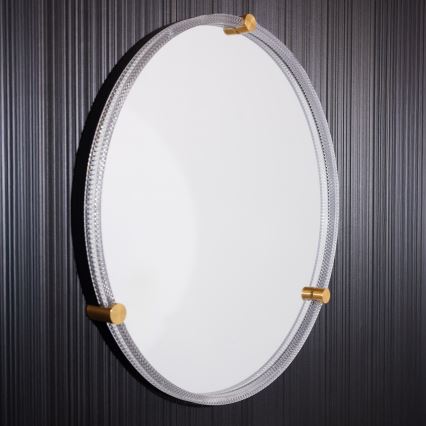 Zuma Line - LED Bathroom wall mirror with a backlight LED/24W/230V 3000/4000/6000K d. 60 cm IP44 clear/gold