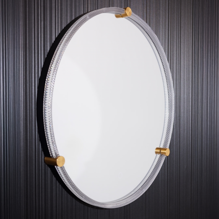 Zuma Line - LED Bathroom wall mirror with a backlight LED/24W/230V 3000/4000/6000K d. 60 cm IP44 clear/gold
