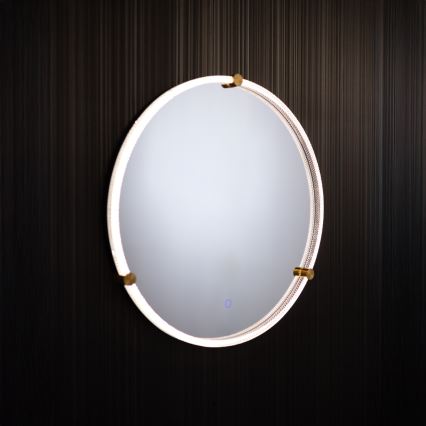 Zuma Line - LED Bathroom wall mirror with a backlight LED/24W/230V 3000/4000/6000K d. 60 cm IP44 clear/gold