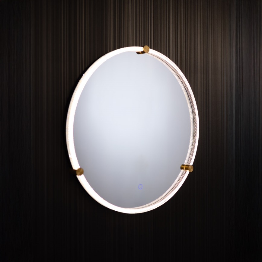 Zuma Line - LED Bathroom wall mirror with a backlight LED/24W/230V 3000/4000/6000K d. 60 cm IP44 clear/gold