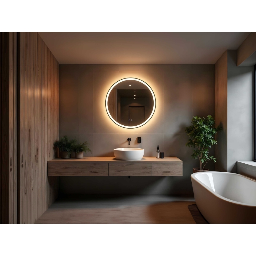 Zuma Line - LED Bathroom heated wall mirror with a backlight LED/24W/230V 3000/4000/6000K d. 80 cm IP44