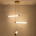 Zuma Line - Dimmable LED cable pendant light LED/64W/230V 2700-6500K gold + remote control