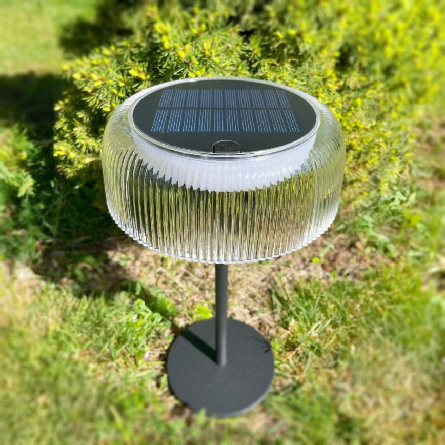 Zuma Line - LED Dimmable solar rechargeable table lamp LED/2,5W/2000 mAh IP44 black