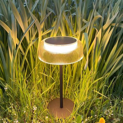 Zuma Line - LED Dimmable solar rechargeable table lamp LED/2,5W/2000 mAh IP44 black
