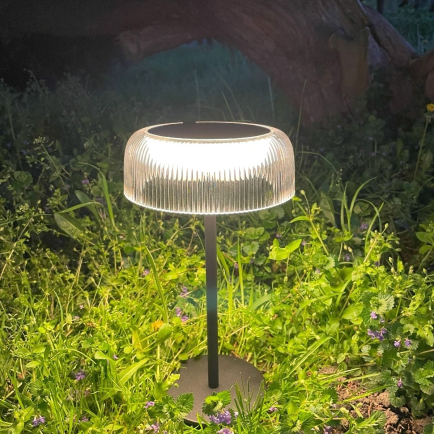 Zuma Line - LED Dimmable solar rechargeable table lamp LED/2,5W/2000 mAh IP44 black