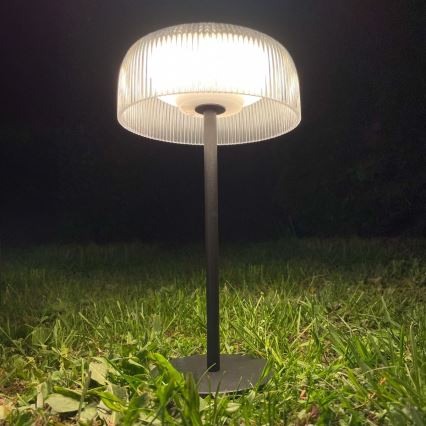 Zuma Line - LED Dimmable solar rechargeable table lamp LED/2,5W/2000 mAh IP44 black