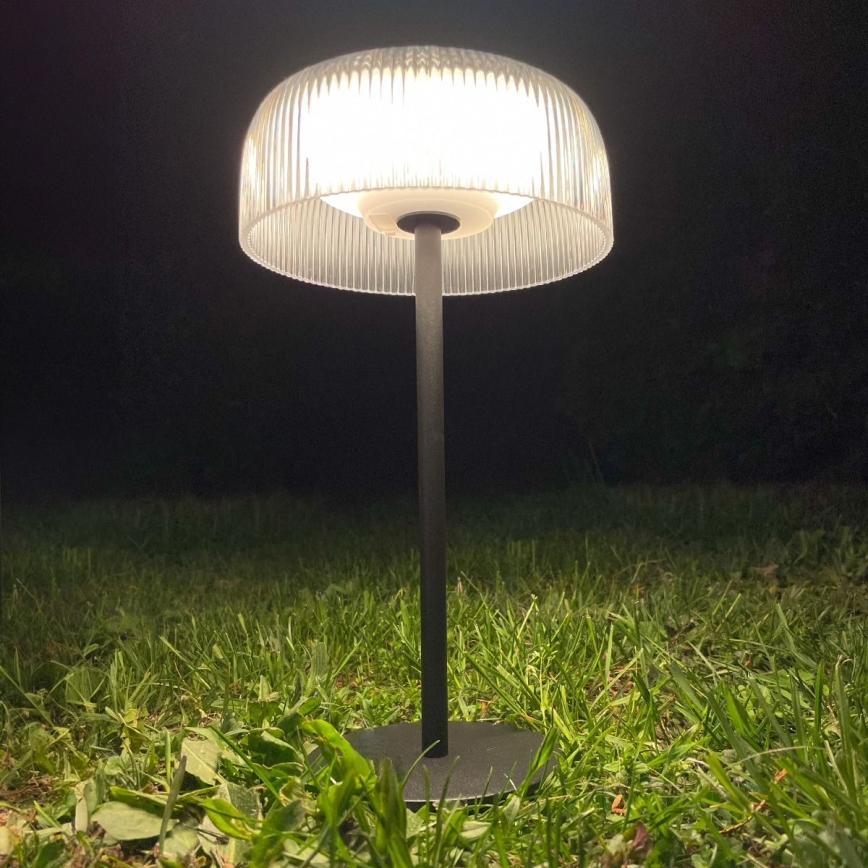 Zuma Line - LED Dimmable solar rechargeable table lamp LED/2,5W/2000 mAh IP44 black
