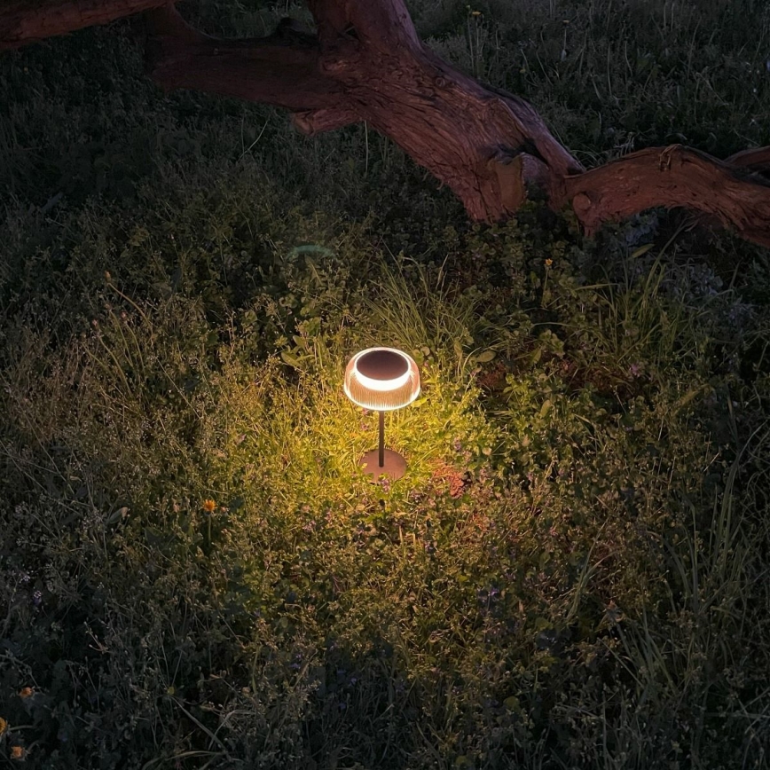 Zuma Line - LED Dimmable solar rechargeable table lamp LED/2,5W/2000 mAh IP44 black