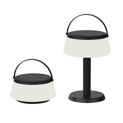 Zuma Line - LED Dimmable solar rechargeable table lamp LED/2,2W/2000 mAh IP44 black