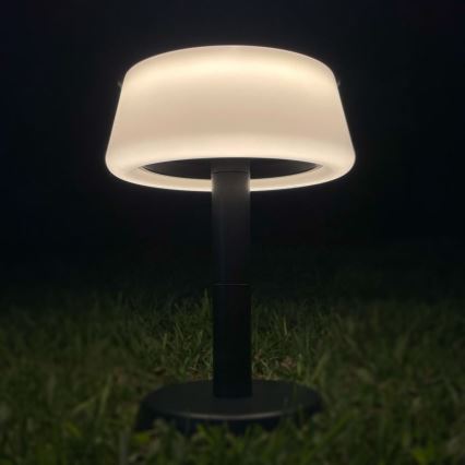 Zuma Line - LED Dimmable solar rechargeable table lamp LED/2,2W/2000 mAh IP44 black