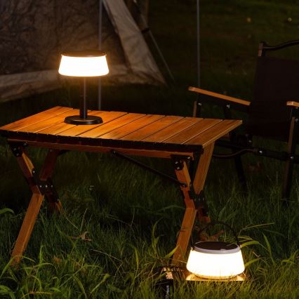 Zuma Line - LED Dimmable solar rechargeable table lamp LED/2,2W/2000 mAh IP44 black