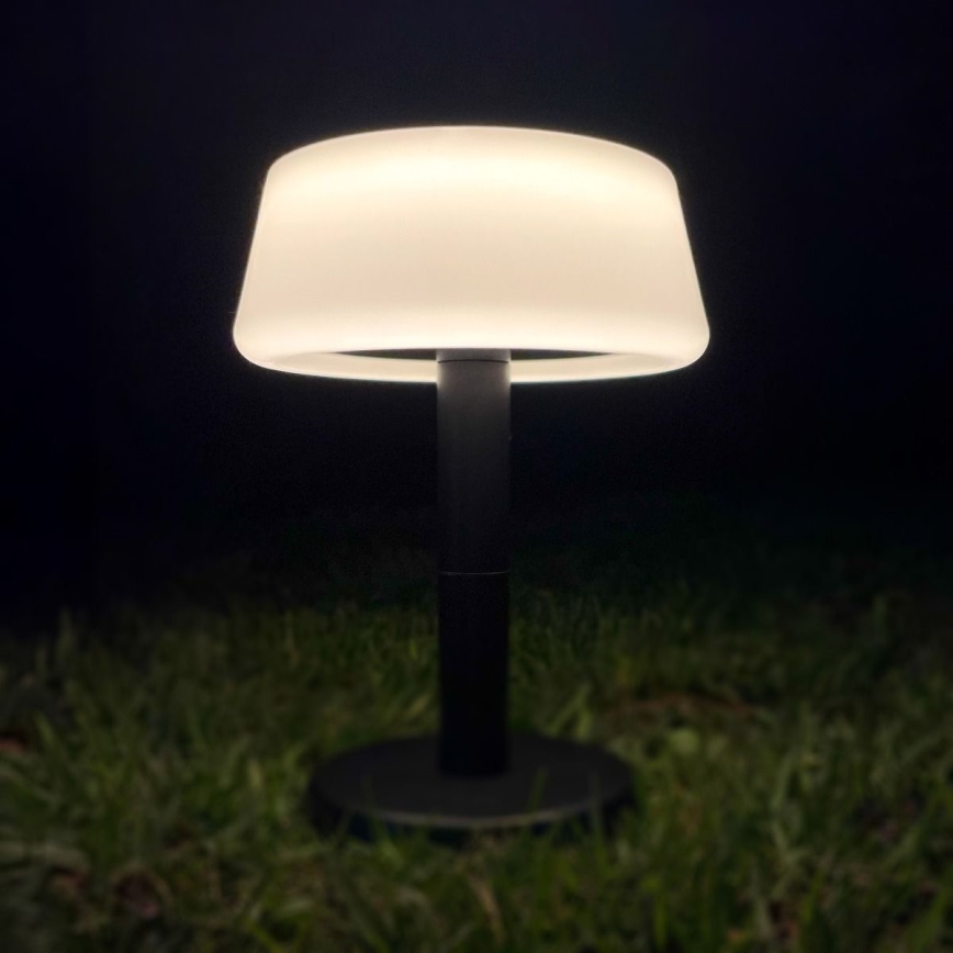 Zuma Line - LED Dimmable solar rechargeable table lamp LED/2,2W/2000 mAh IP44 black