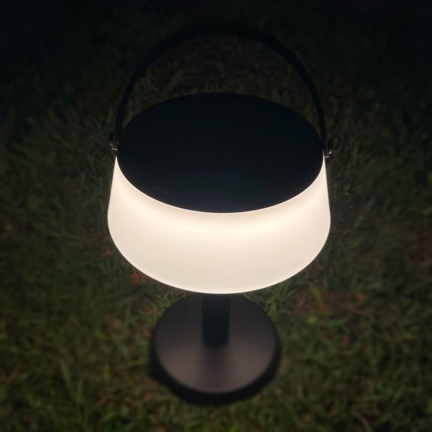 Zuma Line - LED Dimmable solar rechargeable table lamp LED/2,2W/2000 mAh IP44 black