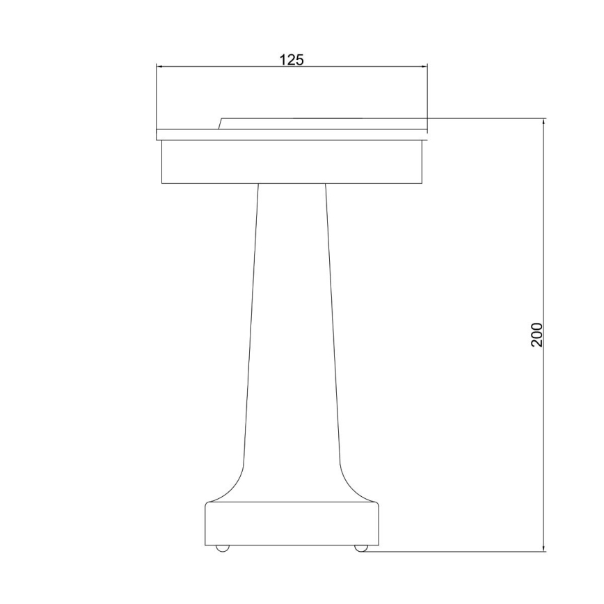 Zuma Line - LED Dimmable rechargeable table lamp LED/2,5W/1200 mAh 3000/4000/6000K gold