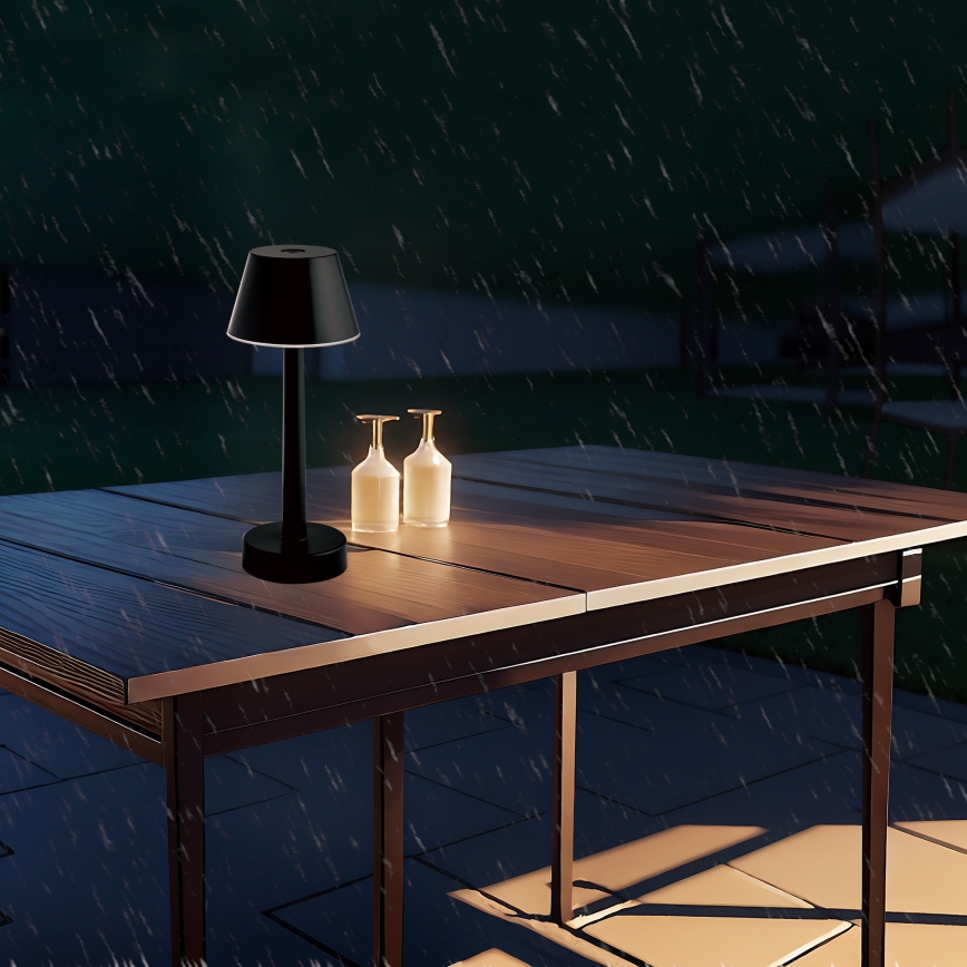 Zuma Line - LED RGBW Dimmable rechargeable table lamp LED/0,7W/1300 mAh IP44 black
