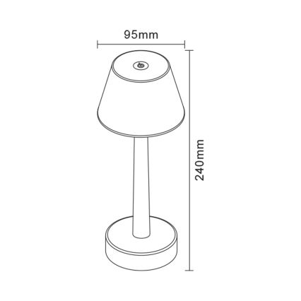 Zuma Line - LED RGBW Dimmable rechargeable table lamp LED/0,7W/1300 mAh IP44 black