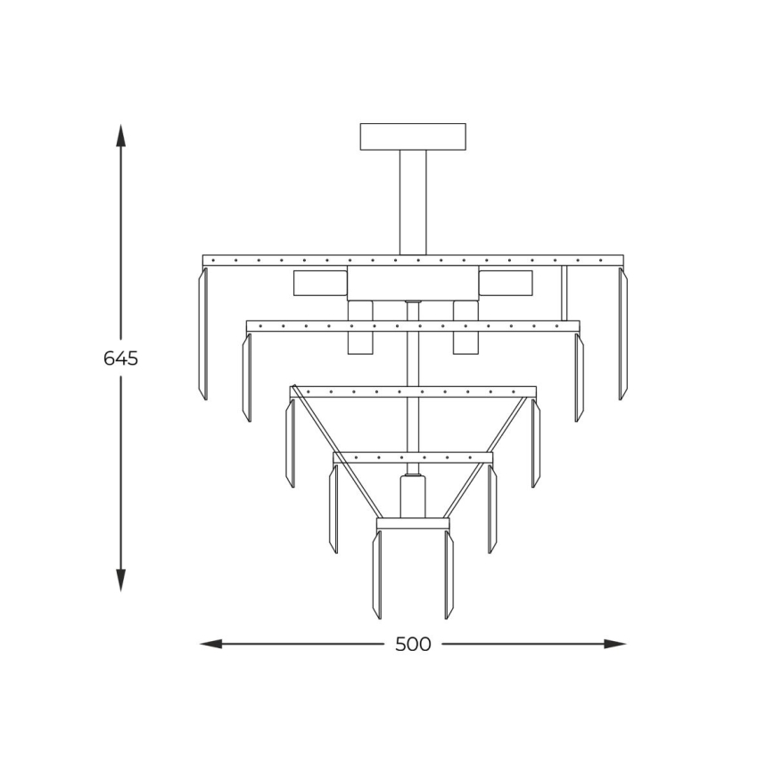Zuma Line - Surface-mounted chandelier 10xE14/40W/230V shiny chrome