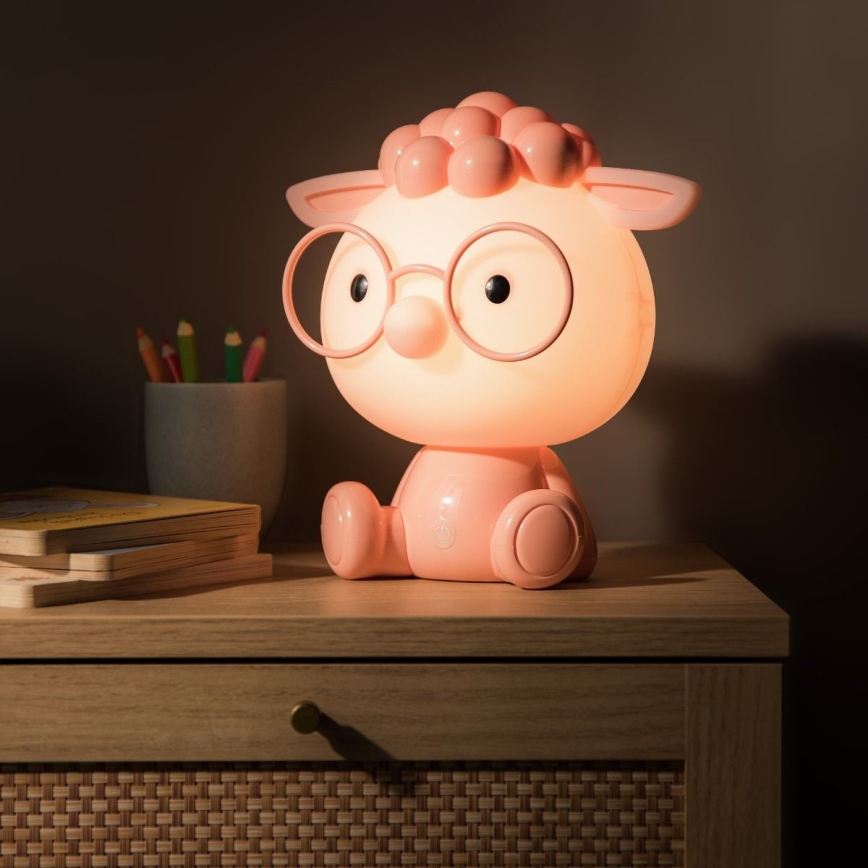 Zuma Line - LED Dimmable children's touch table lamp LED/3W/230V sheep pink