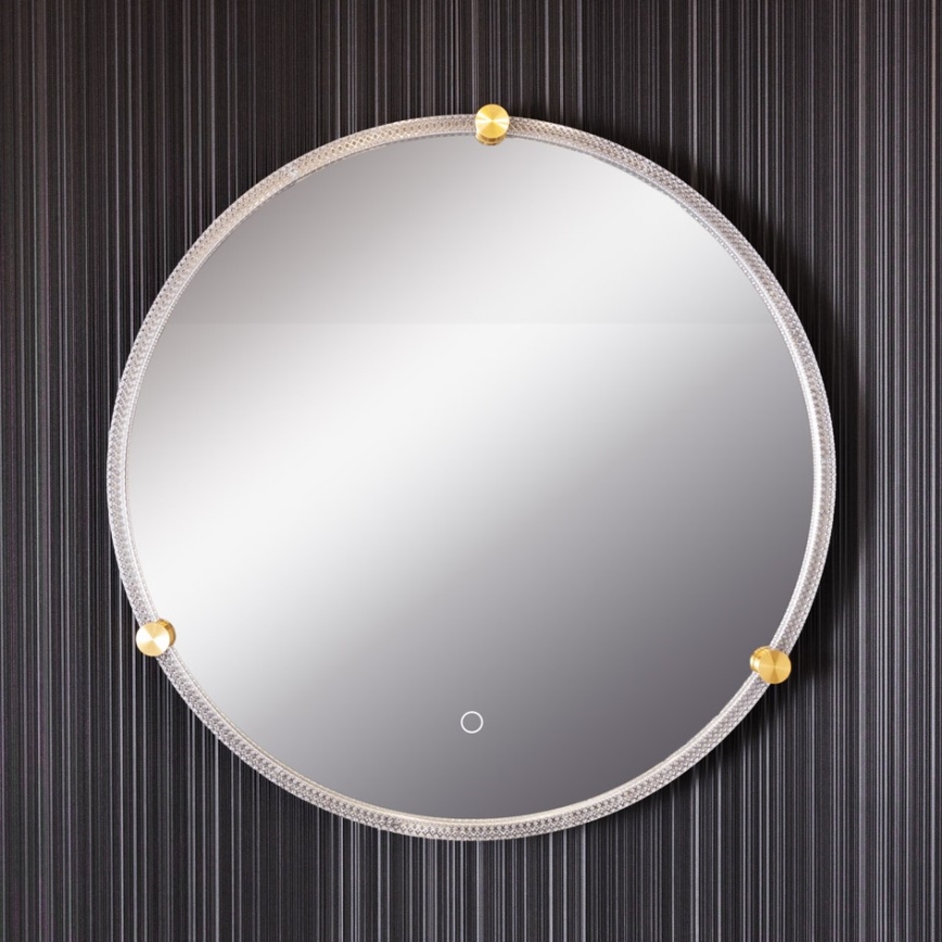 Zuma Line - LED Bathroom wall mirror with a backlight LED/24W/230V 3000/4000/6000K d. 60 cm IP44 clear/gold