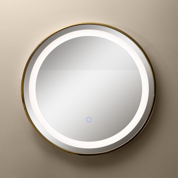 Zuma Line - LED Bathroom wall mirror with a backlight LED/24W/230V 3000/4000/6000K d. 60 cm IP44 gold