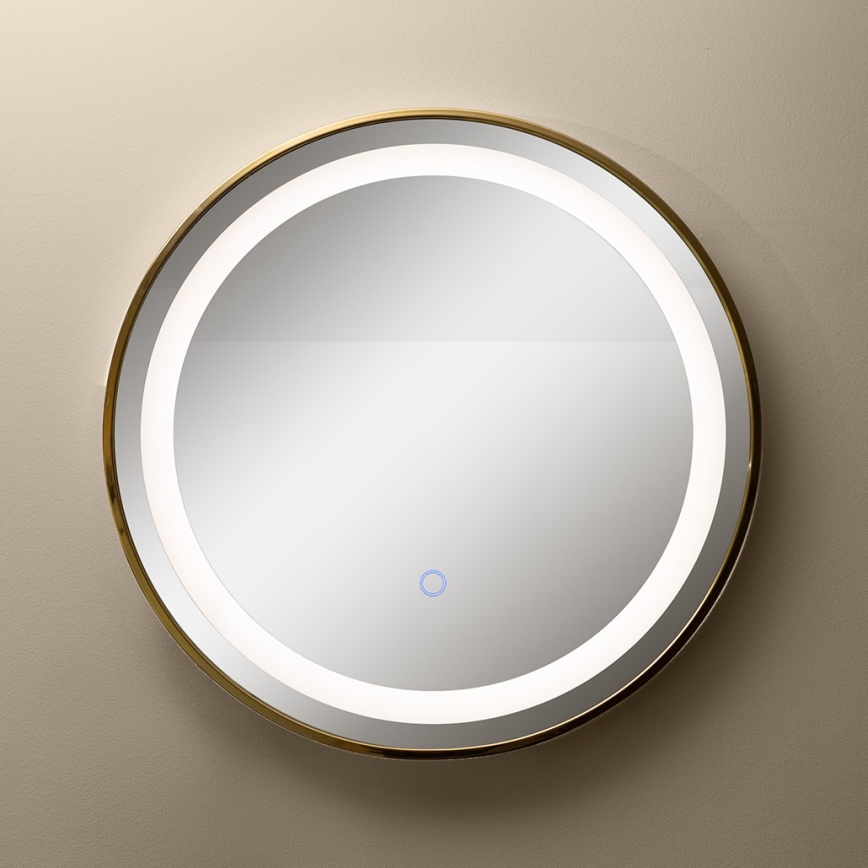 Zuma Line - LED Bathroom wall mirror with a backlight LED/24W/230V 3000/4000/6000K d. 60 cm IP44 gold