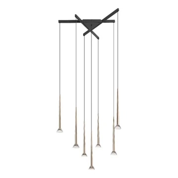 Zuma Line - LED Cable Chandelier 7xLED/6W/230V Black/Gold