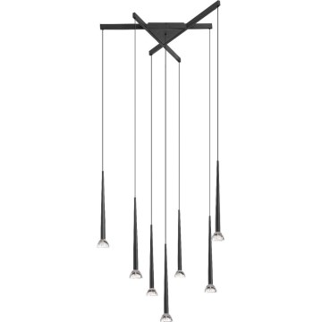 Zuma Line - LED cable pendant, 7xLED/6W/230V, black