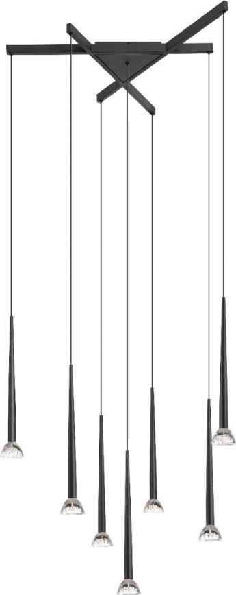 Zuma Line - LED cable pendant, 7xLED/6W/230V, black