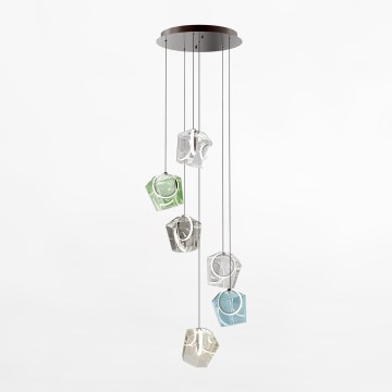 Zuma Line - LED Chandelier on a string 6xLED/6W/230V black/colorful