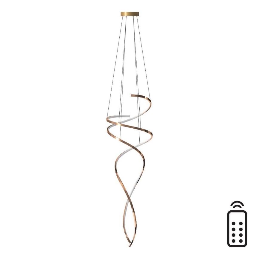 Zuma Line - LED Dimmable chandelier on a string LED/68W/230V 3000/4000/6000K Rose gold + remote control