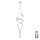 Zuma Line - LED Dimmable chandelier on a string LED/68W/230V 3000/4000/6000K Rose gold + remote control